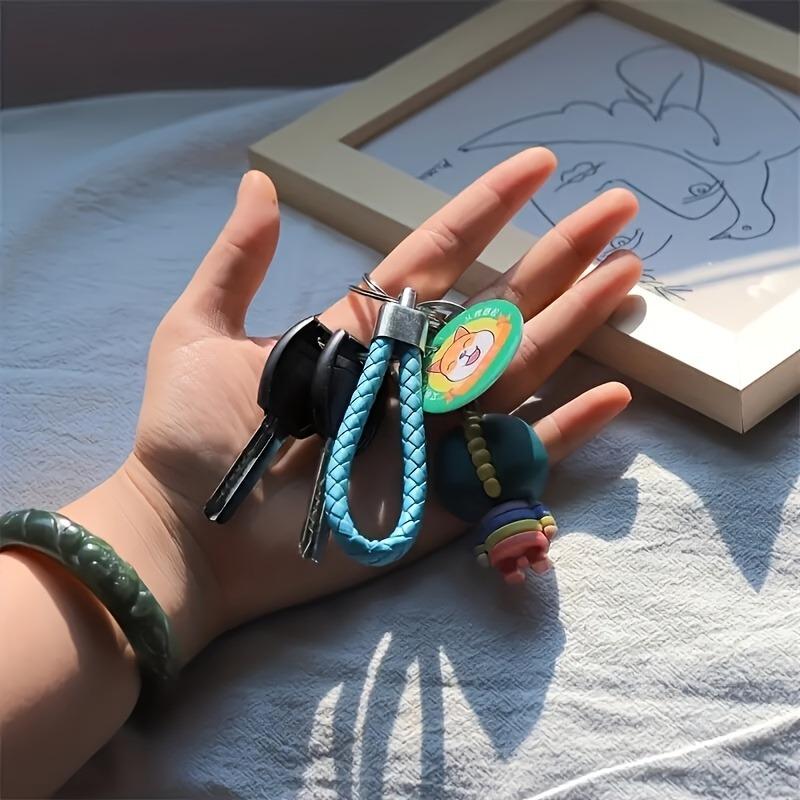Colorful Braided Faux Leather Keychains Car Key Rings with Metal Clip Perfect for Party Gifts & Seasonal Presents Adorable Keychains
