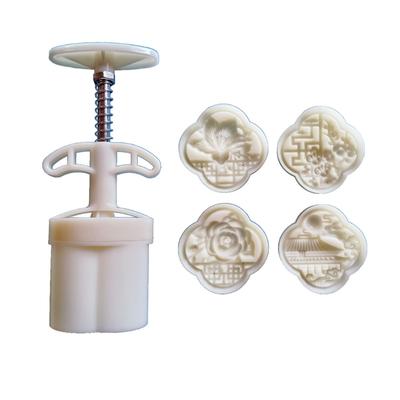 Easy To Use Mooncakes Molds with 4 Character Stamp Durable Kitchen Gadget for Baking and Pastry Creation