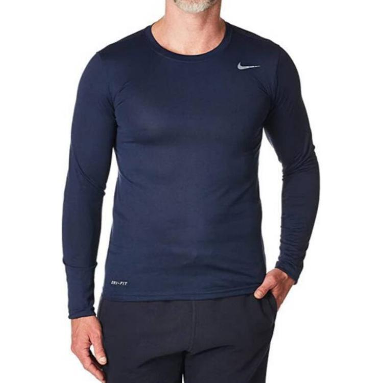 Nike T Shirts Men's Blue Crew Neck Moderate Straight Fit 727980-419