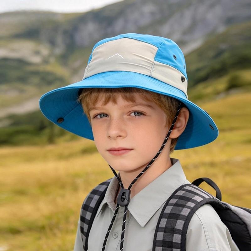 Summer Kids Sun Hat With Large Brim And Breathable Nylon For Outdoor Play And Travel