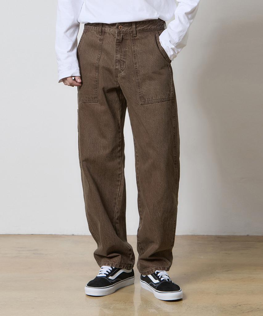 Rul And Y Denim Workwear Wide Pants Brown K5