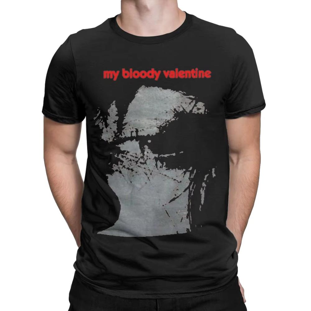 My Bloody Valentine Feed Me Wih Your Kiss T Shirts for Men Women Cotton Vintage T-Shirts Crew Neck Tee Shirt Birthday Present