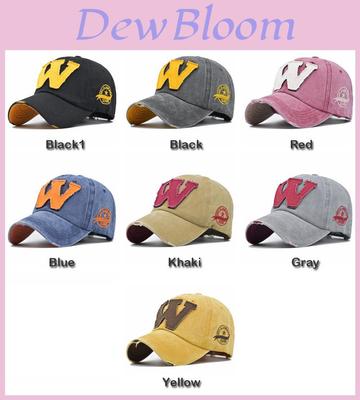 2020 Cotton Baseball Cap W3d Embroidered Letter Cap Unisex Casual Retro Duck Tongue Hat Red Yellow Blue Black Gray