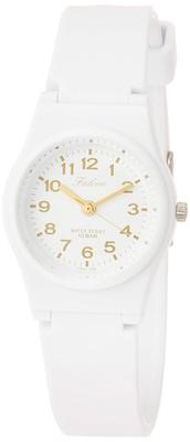 Citizen Analog Wasserdichte Armbanduhr mit Urethan Weiß und Gold Q&Q VS21-002 Damenarmband,