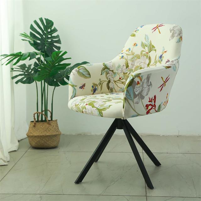 

Чехлы на стулья с высокой подлокотниками в скандинавском стиле, эластичные чехлы на обеденный стул, чехлы на офисные кресла, чехлы на стулья для кухни, моющиеся 1pc