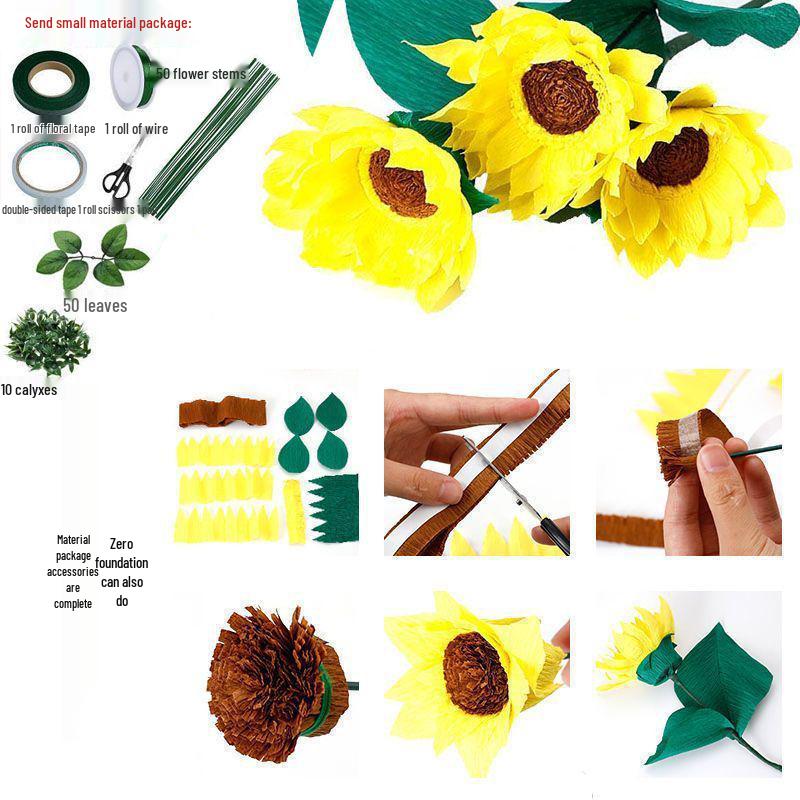 Thickened Colored Crepe Paper for DIY Rose Origami and Kindergarten Crafts