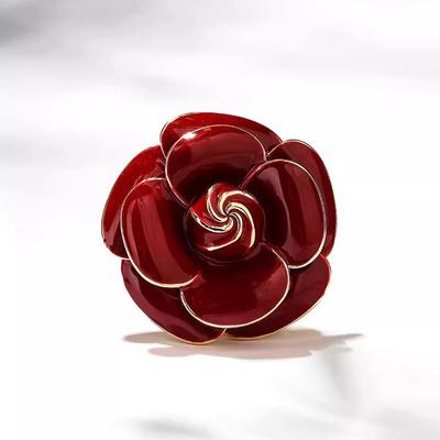 Xiaoxiangfeng Camellia Brooch High-End Femininity Retro Versatile Brooch Elegant Atmosphere Coat Pin With Accessories