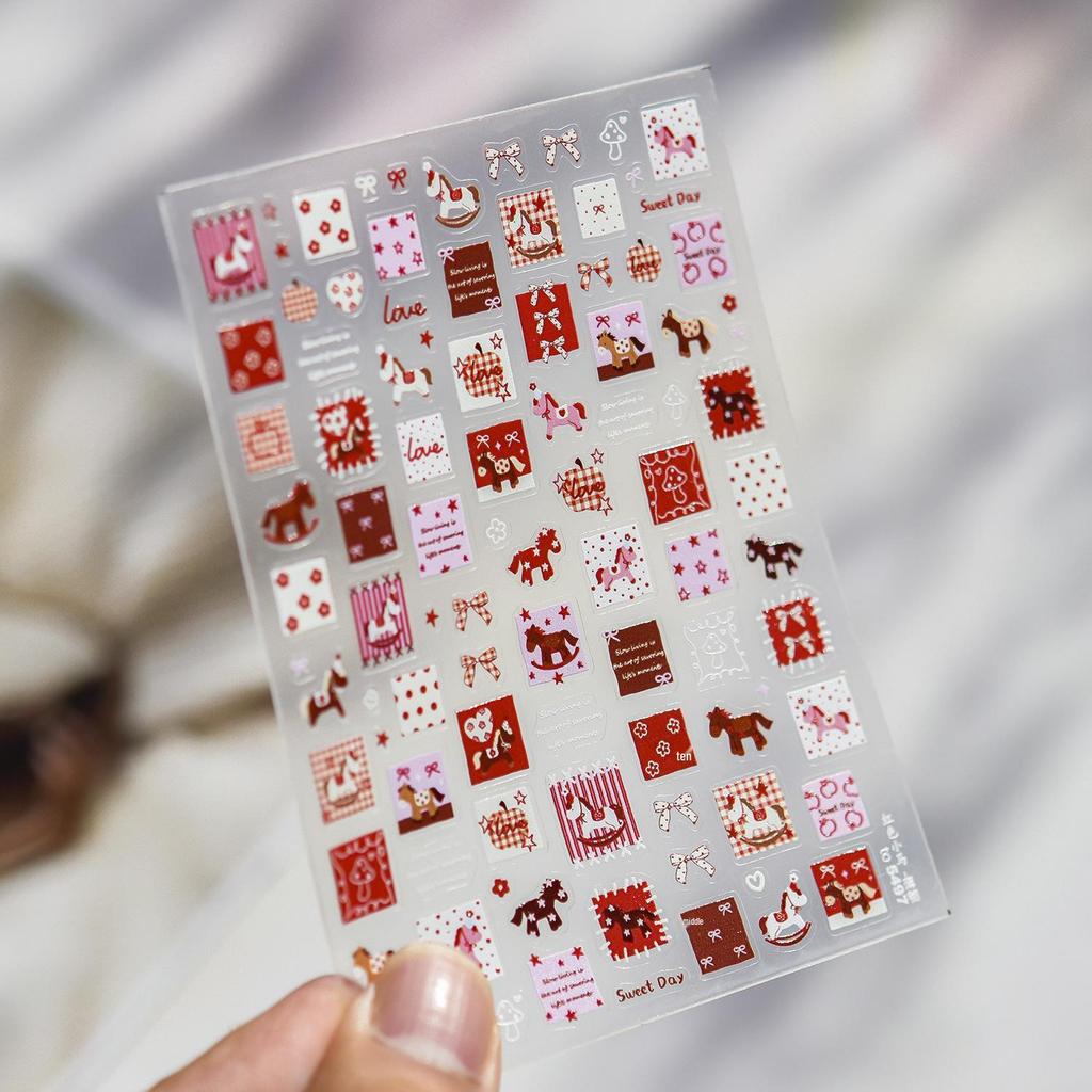 Tomoni Thin and Flexible Nail Stickers - Sweet Swan & Little Horse Designs