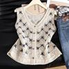 Women's Elegant V-neck Embroidered Layering Vest