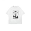 Oversized T Shirt Dress Black Alien UFO Dog Print Casual Streetwear Style