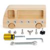Wooden Bus Dismounting Diy Educational Toy For Kids Parentchild Interaction