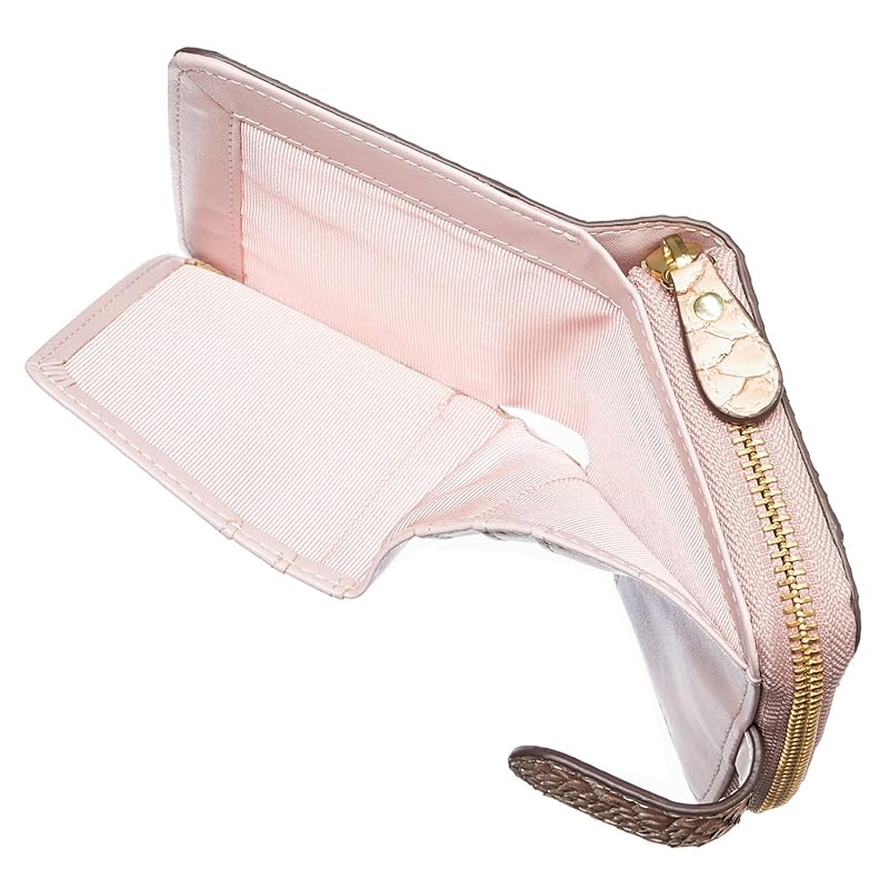 [STIMME] Ausrichten ausrichten Italien Hergestellt von Atema Rindsleder Anaconda Diamantina Damen zweifach gefaltete Geldbörse ``Das Aussehen ist mini Speicherkapazität Zähne Lange Geldbörse