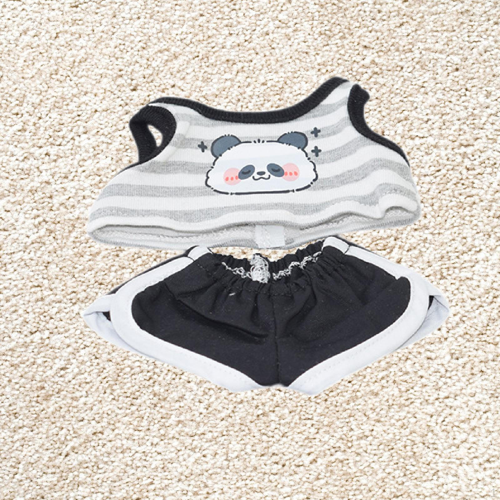 

17 см Кукольная одежда Одежда Фото реквизит Костюмы Мягкая одежда Милый топ и брюки наряд чёрный