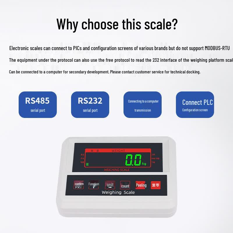 Haozhan Industrial Digital Platform Scale with RS485 Interface (CN version)