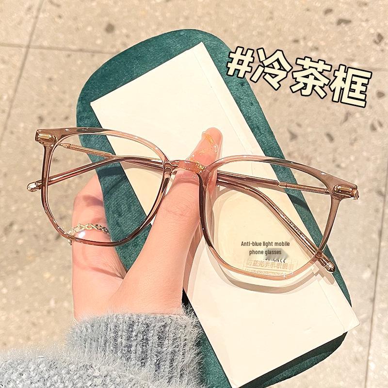 Danyang Women's TR90 Transparent Tea Frame Ultralight Retro Glasses T01250