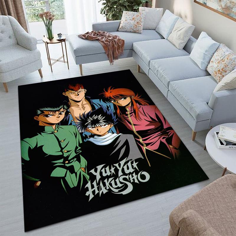 Yu Yu Hakusho Carpet Office Decorative Carpet For Living Room Bedroom Door Mat Floor Rug Computer Chair Area Rug