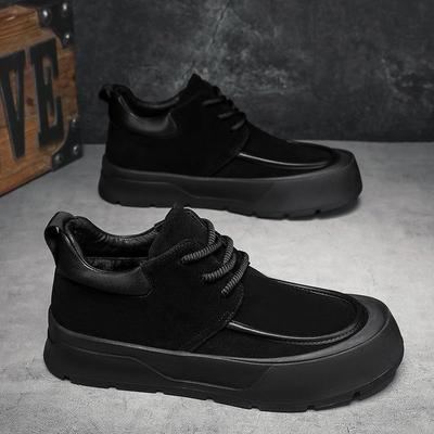 New 2025 Men's Handmade Online Casual Leather Shoes Men's Retro European Station Bag Head Lace-up Soft Sole Breathable Board Shoes