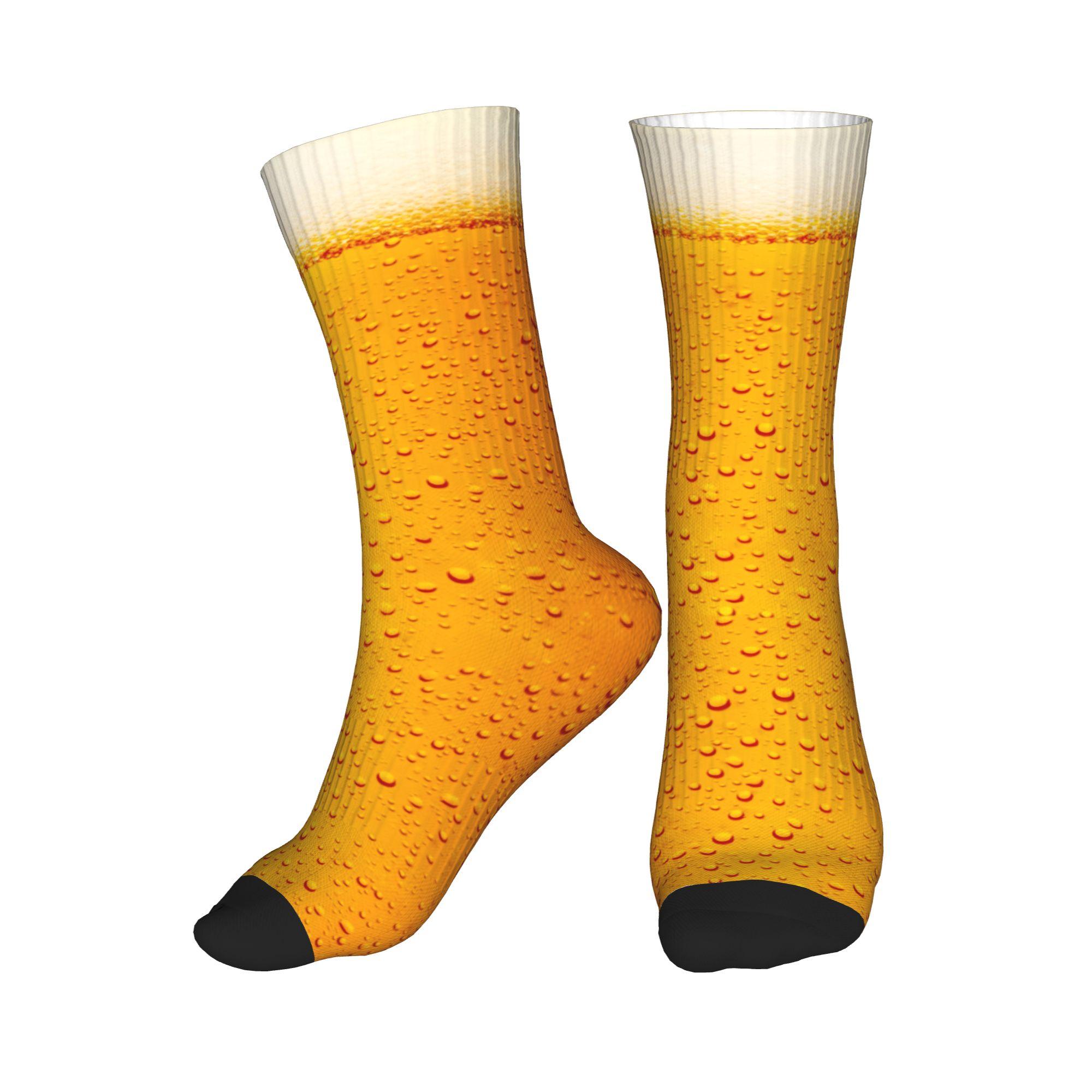 Beer Bubbles Foam Men s Crew Socks Unisex Cute 3D Print  Dress Socks Adult Socks