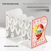 Happy Man Cartoon Book Stand & Desktop Organizer - Retractable, Folding Bookshelf & Clip for Students