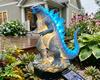 Halloween Dragon Night Light Decorative Light for Bedroom Dragon Solar Garden Light Pumpkin Statue Fantasy Ornament Outdoor