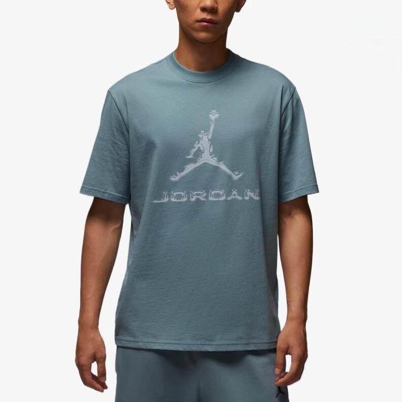 Jordan As M J T Shirts Men's Light Blue Crew Neck Moderate HQ9092-041