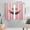 2pcs,2D Plane Printing Pattern Curtains Glamour Lash Art Versatile 100% Polyester (without Rod) Versatile All Perfect for Season