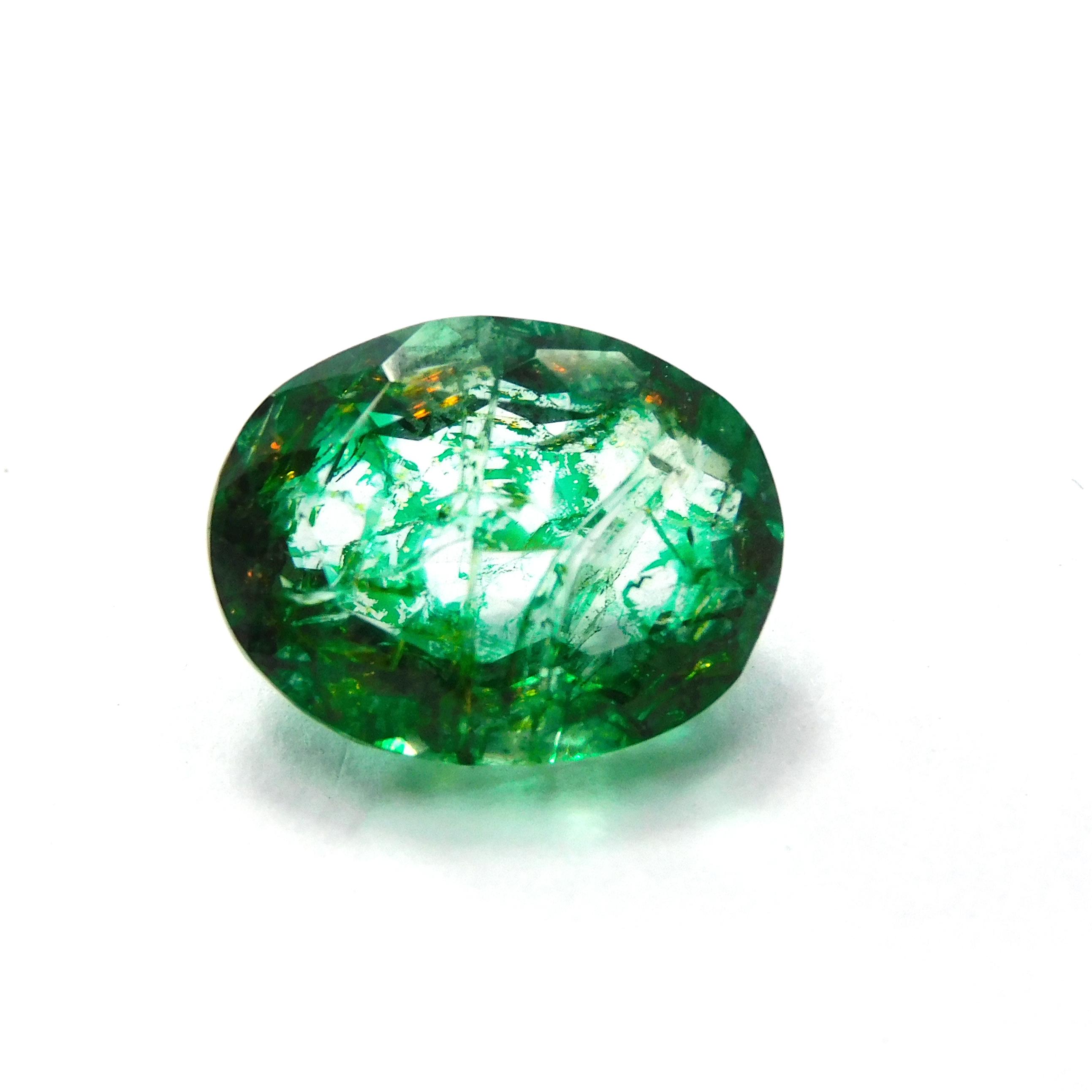 

Natural Colombian Oval Cut Emerald Green 16.15 Carat Loose Gemstone CERTIFIED 18.4 mm approx зелений