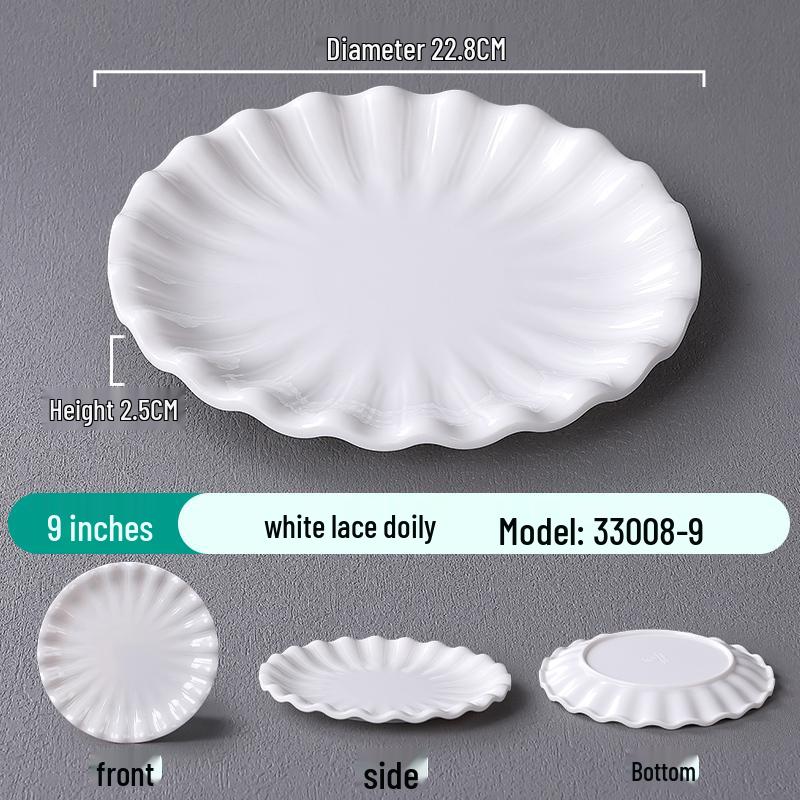 Japanese-Style Plastic Petal Plates for Restaurants - Ideal for Hot Pots, Cold Dishes, Side Dishes, Stir-Fry, and Tableware.