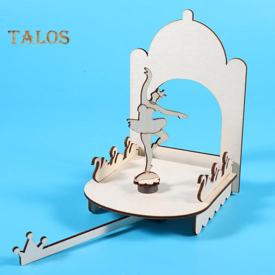 1 Sada DIY Magnetická Baletka Modelová Stavebnice Ručně Vyráběné Dřevěné Puzzle Taneční Pódium Stavební Řemesla Dětská STEM Vzdělávací Vědecký Experiment Hračka