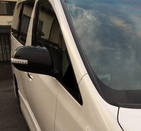 Genuine Toyota door mirror covers for the 20 Series Alphard and Alphard left and right black with black Compatible with other Japanese genuine Hybrid,