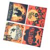 Halloween Pillow Covers Pumpkin Pattern Zipped Closure Linen Material Cold Water Washing Home Pillow Case for