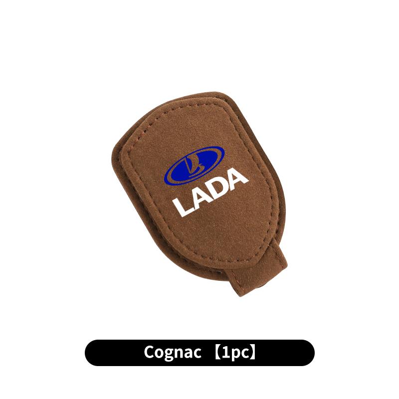 Car Mounted Suede  Sun Visor Leather Glasses Clip For Lada Vesta Niva Samara Kalina Largus Priora Xray Granta