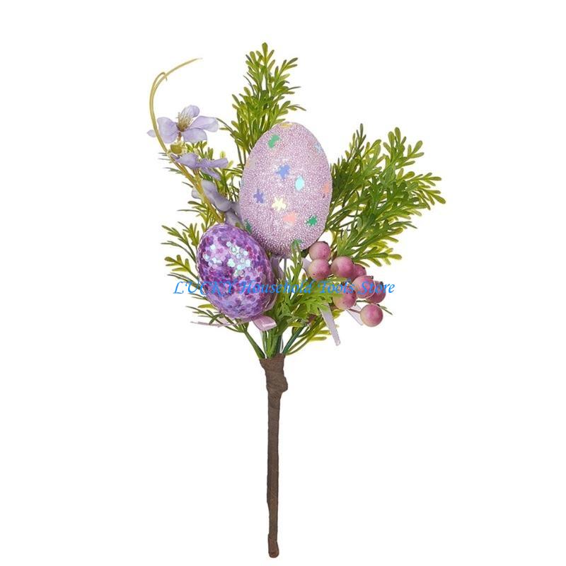 J0MC Unique Easters Foam Eggs Flower Bundle Display For Family Gatherings And Event