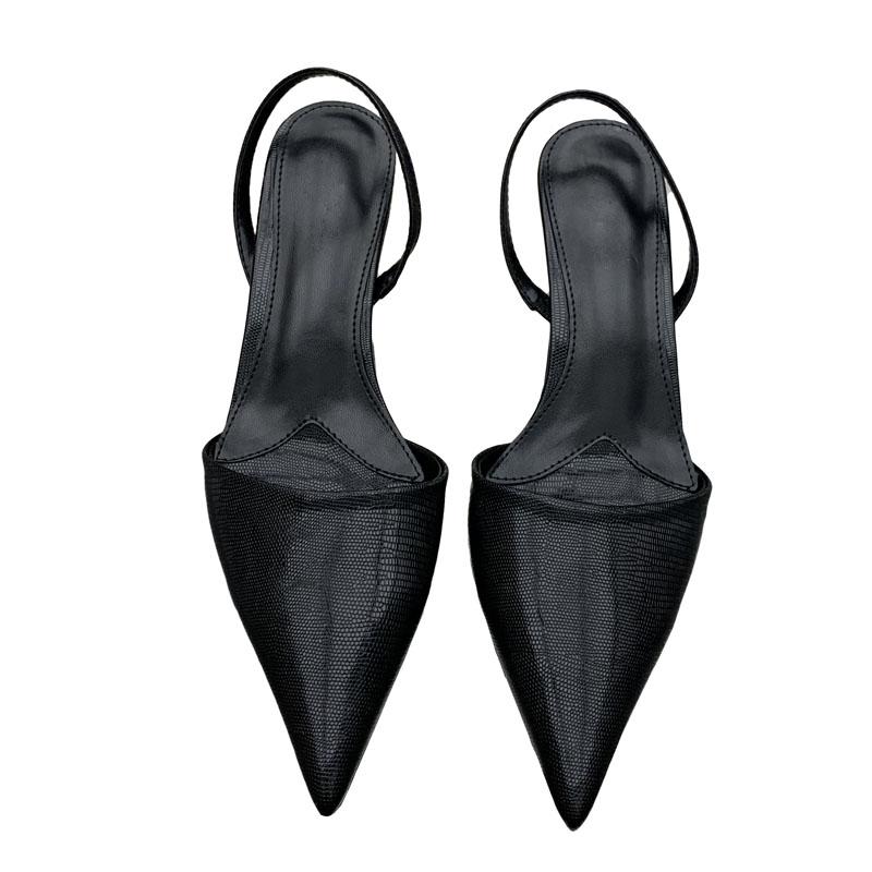 Eilyken Silver Women Pumps Sandals Sexy Pointed Toe Slingback Wedding Party High Heels Mules Shoes Zapatos De Mujer