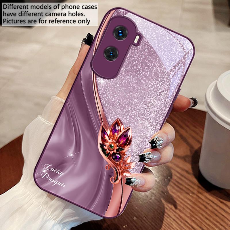Colorful gemstone pattern For Honor 30 50 50SE 70 Pro 90 200 200Pro Magic 4 5 7 Lite X9c Smart X50i Plus X9 X30 Glass Phone Case