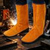 Welding Shop Cover in Split Cow Leather for Heat Contact During Repair Work, Stitched Wear for Metal Cutting Use
