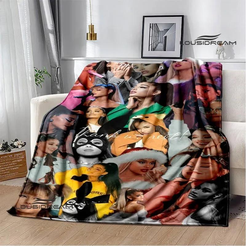 Singer Ariana Grande Printed Blanket Warm Flannel Blankets Soft And Comfortable Home Travel Blanket Bed Linings Birthday Gift