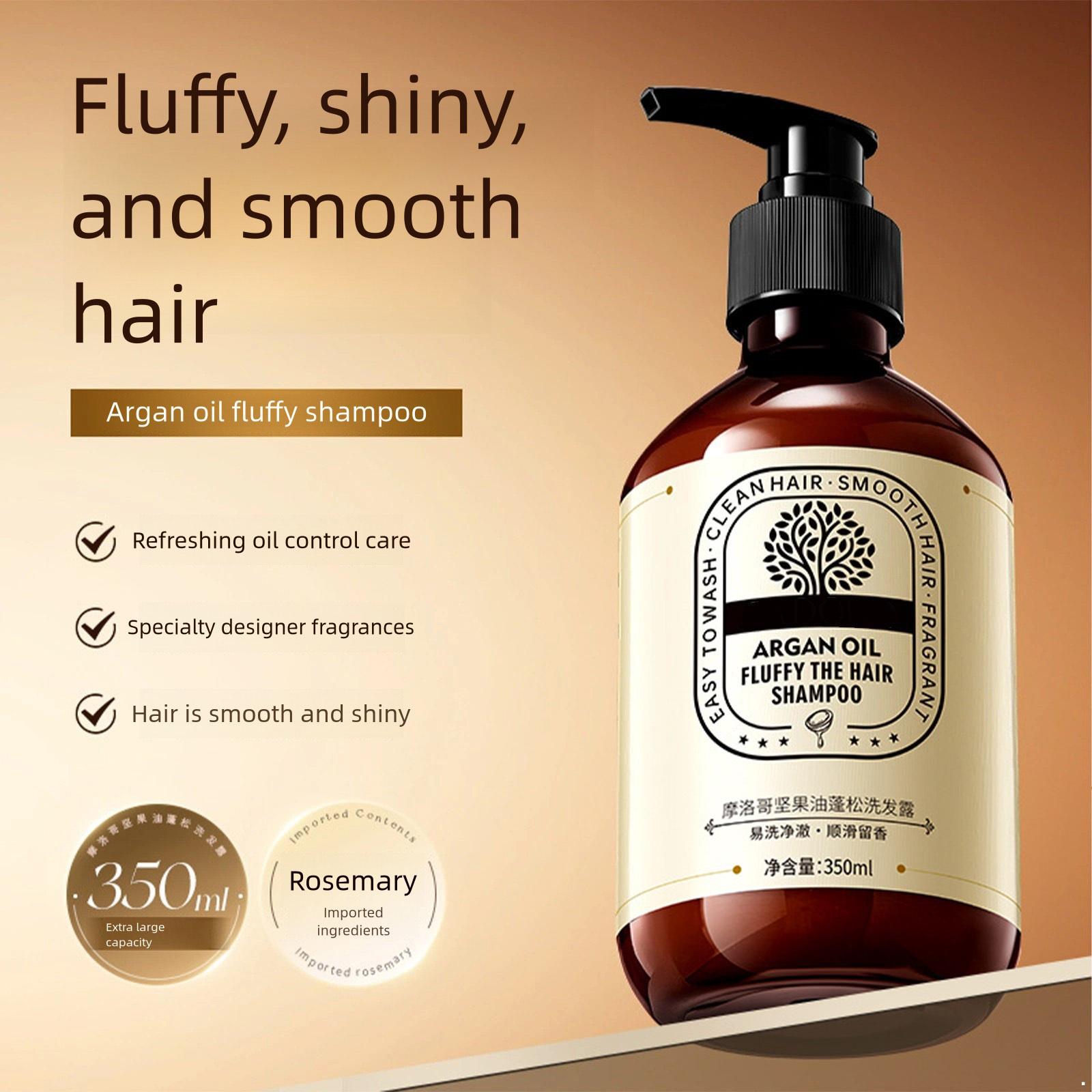 

1Pc 350ml Argan Oil Shampoo – Oil-Control & Anti-Dandruff, Volume, Deeply Cleanse, Smooth Hair, Lasting Fragrance for All Hair One Size