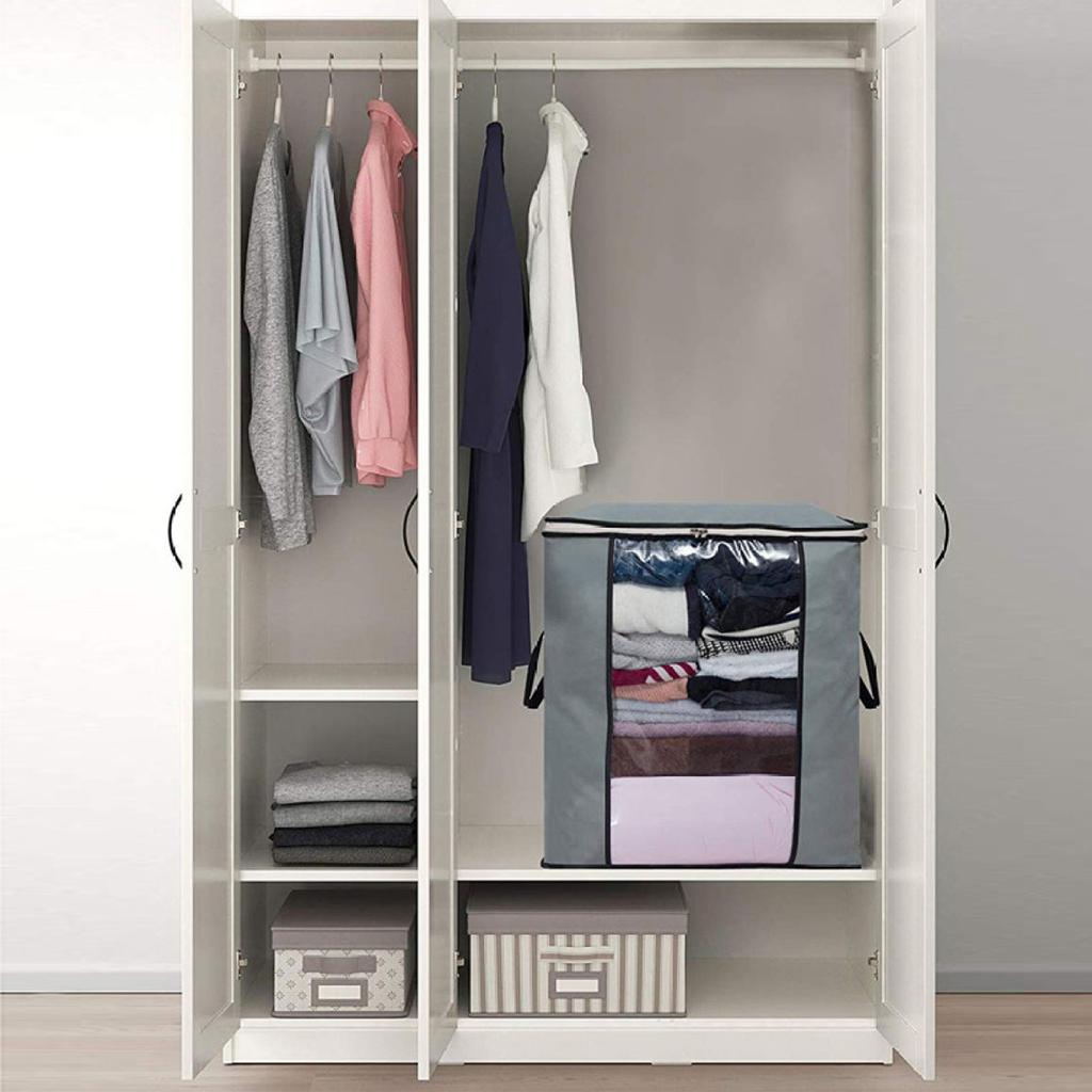 Foldable Storage Bag Clothes Blanket Quilt Closet Sweater Organizer Box Pouches