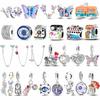 Charms Plata De Ley Sunflower Butterfly Travel Balloon Devil Eyes Dragonfly Charm Fit Original Fits Women Jewelry Charms