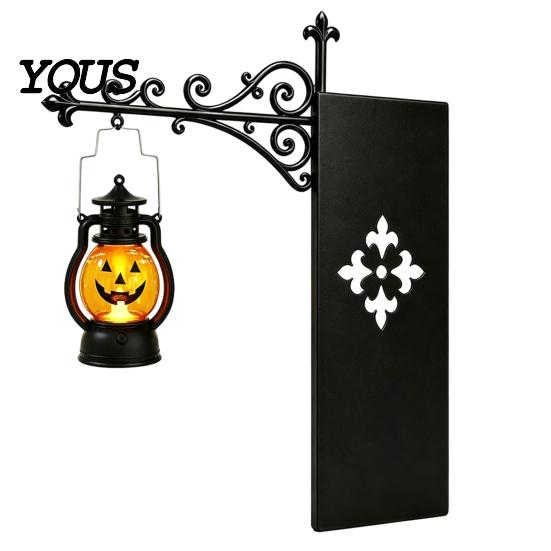Decorative Book Nook Light Halloween Bookshelf Light, Vintage Metal Shelf Lamp, Battery Powered Dark Academic Room Accessories Warm LED Nightlight for