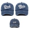 2PCS DAD MOM Embroidered Cotton Baseball Caps - Outdoor Sports Sun Hats