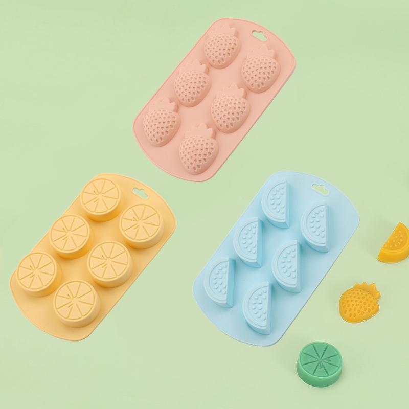 Nordic Colours Watermelon Strawberry Lemon DIY Food Grade Flexible Easy Release Silicone Fondant Chocolate Gummy Pudding Molds
