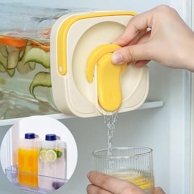 2/2.5/3.5L Kaltwasserkessel mit Zapfhahn Plastik Getränkespender für Kühlschrank Fruchttee Eimer Flüssigkeitsbehälter