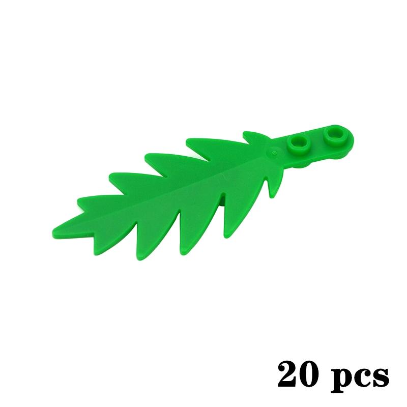 Locking creative Blocks MOC Parts Plant Tree Leaf Flower Rockery Building Block Coconut Tree Leaves 30176 3741 32607 For Friend