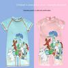Cartoon Boys' Toddler Sun Protection Quick-Dry Swimsuit Set with Swim Cap