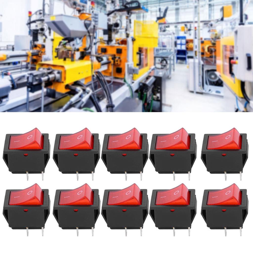 10 Stück 2-Positionen Schalter Wippschalter Ein/Aus 4-Pin KCD4 Hitzebeständigkeit für Haushaltsgeräte