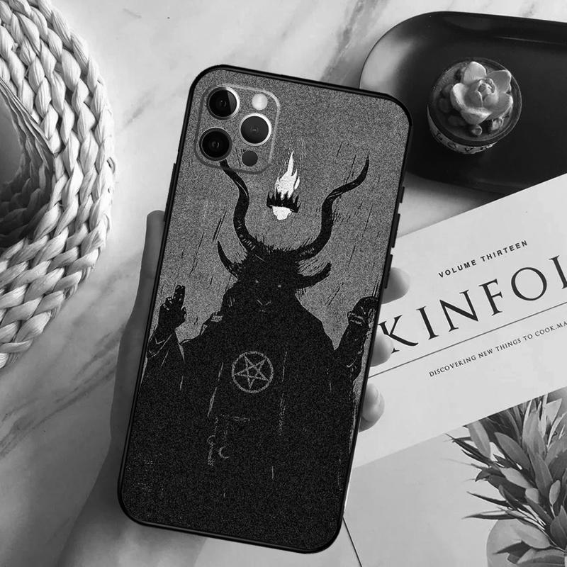 Devil Satan Dark Art Phone Case For iPhone 16 Pro 11 12 13 14 15 Pro Max Mini XS X XR 7 8 16 Plus Cover Coque
