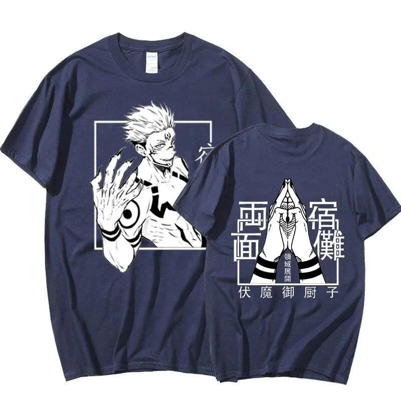 Anime Jujutsu Kaisen RyoUnisex Sukuna Graphic Printed Tee Unisex Unisex Tshirts Plus Size T Shirt Harajuku Hot Unisexga Unisex Four Seasons T-shirt