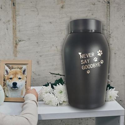 Elegant Stainless Steel Pet Memorial Urn - Timeless Keepsake Casket